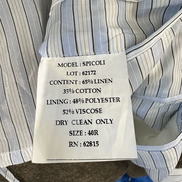 flynt spicoli linen blend blazer Mens Size 40R - Picture 6 of 8